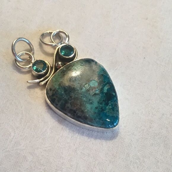 Jewelry - NWOT. Sterling Silver Azurite Pendant